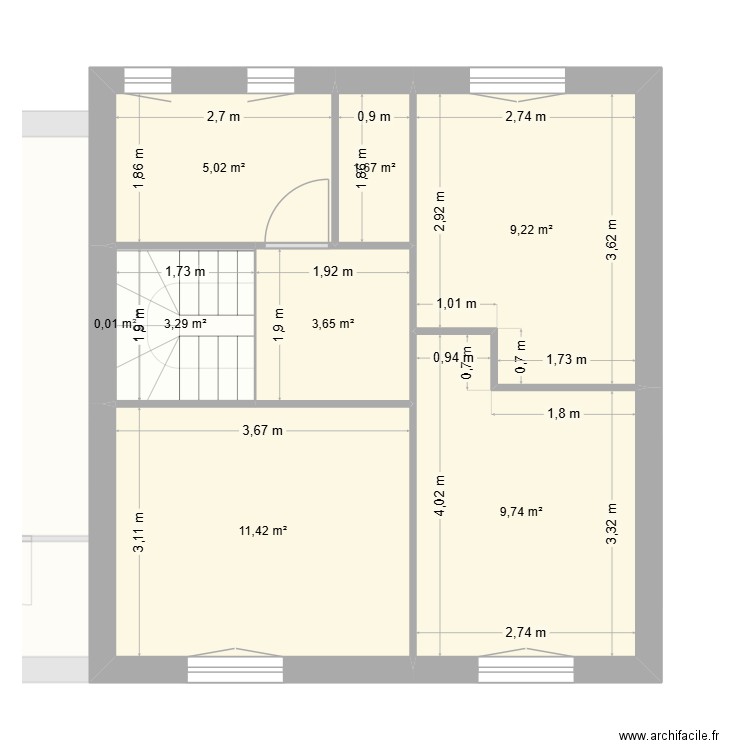 Maison avec bonnes côtes proposition Jean Mi. Plan de 13 pièces et 113 m2