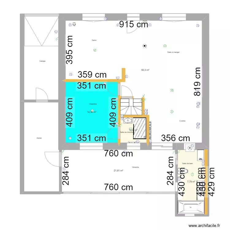 RDC aménagement et électricité. Plan de RDC aménagement et électricité. Plan de