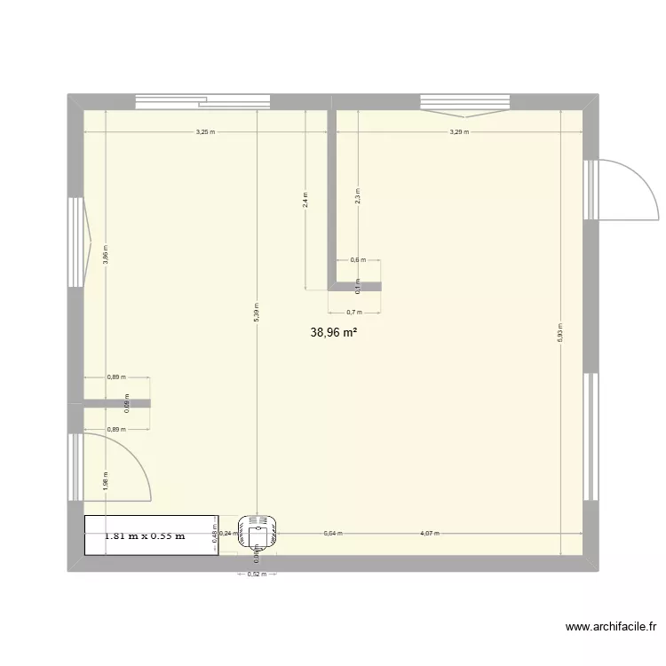 piece de vie. Plan de 1 et 39 m² piece de vie. Plan de 1 et 39 m²