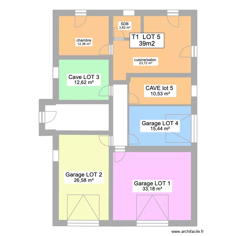 avant rez de chauss&eacute; dossier financement. Plan de 8  et 155 m²