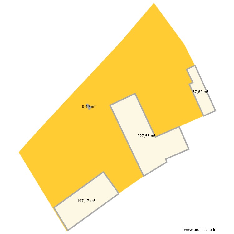 SURFACE DUN. Plan de 4 pièces et 593 m2