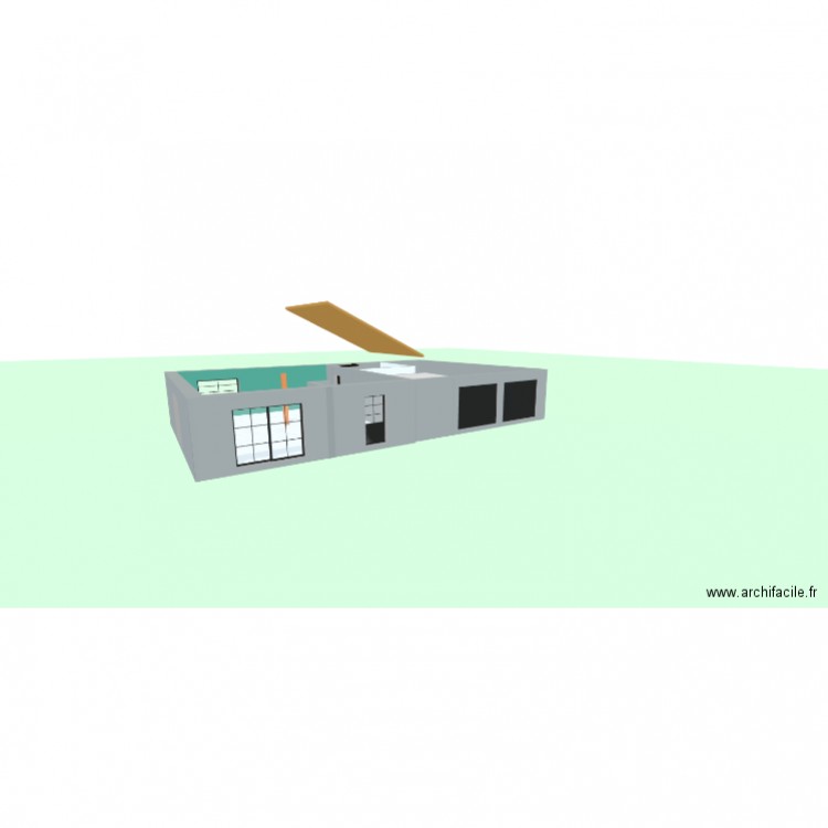 maison. Plan de 4 pièces et 132 m2