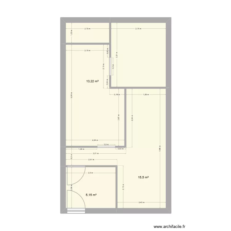 nemesis placo. Plan de 5  et 45 m²