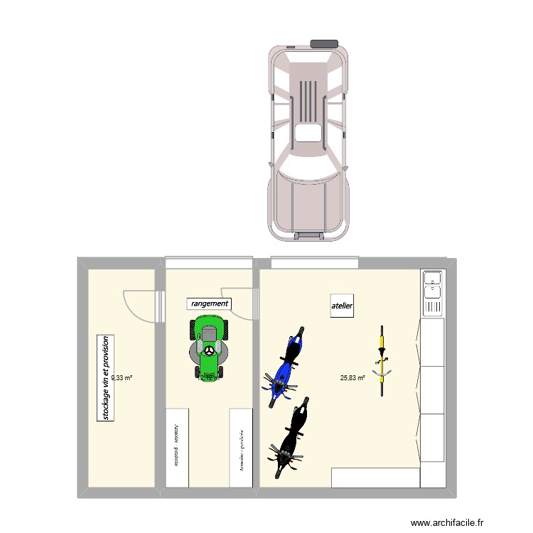 GARAGE. Plan de 0 pièce et 0 m2