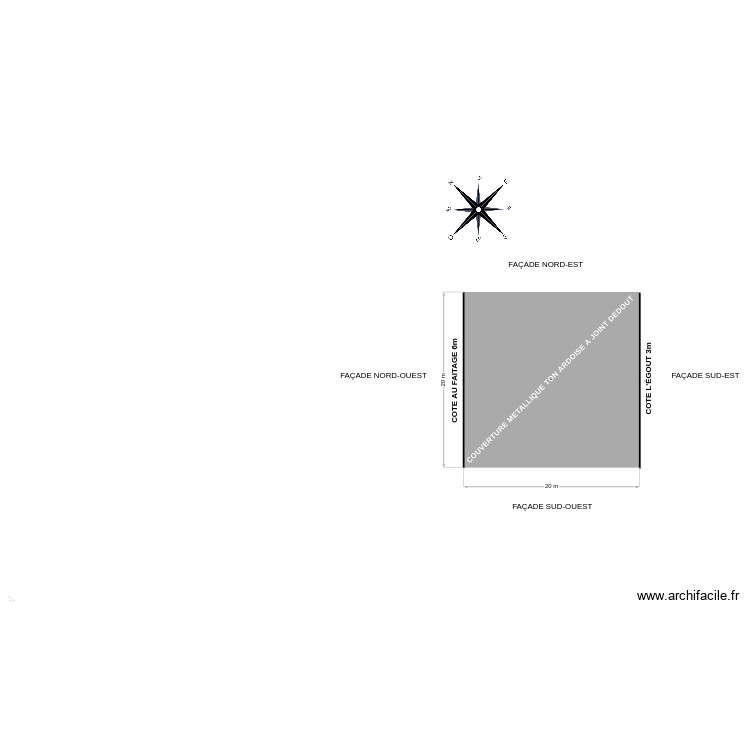 batiement mono PLAN DE TOITURE. Plan de 0 pièce et 0 m2