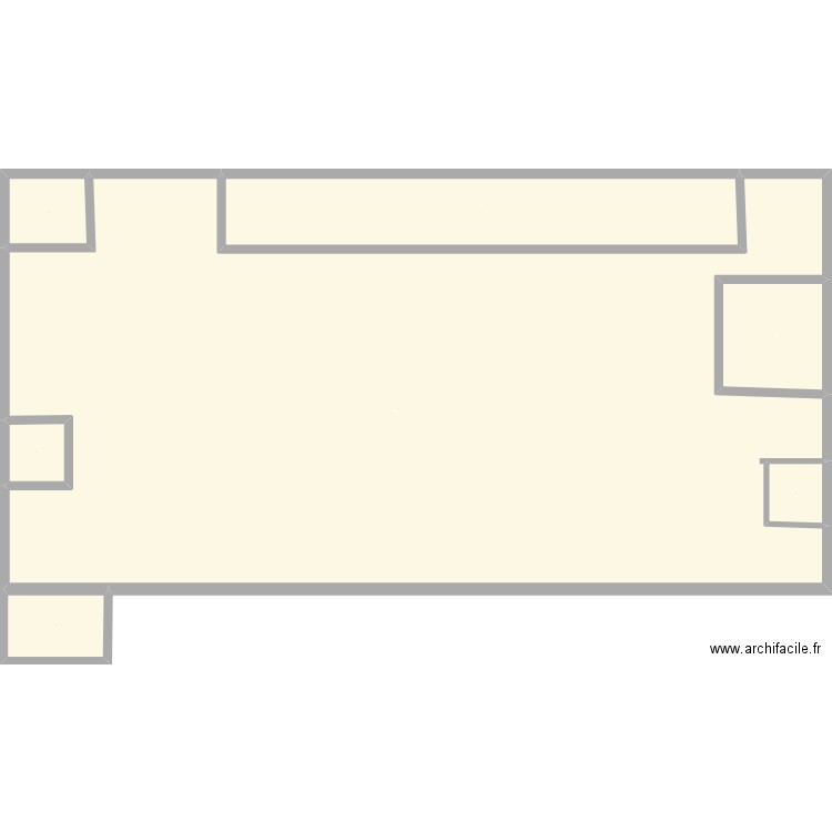 restaurent. Plan de 7 pièces et 1309 m2