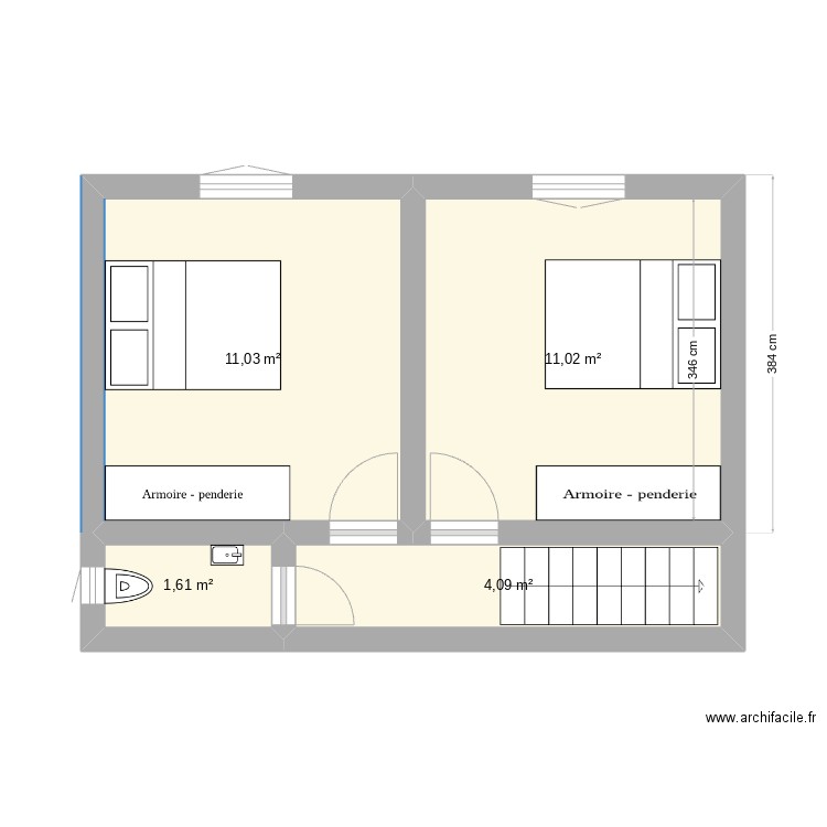 Etage Chenoves. Plan de 0 pièce et 0 m2