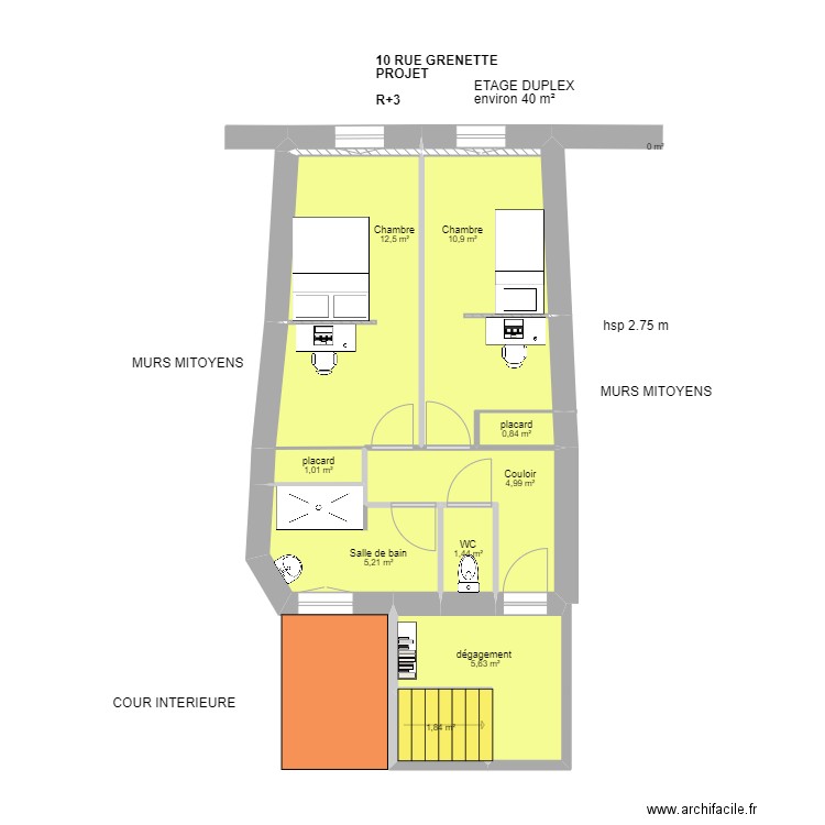 AIMARD. Plan de 38 pièces et 443 m2