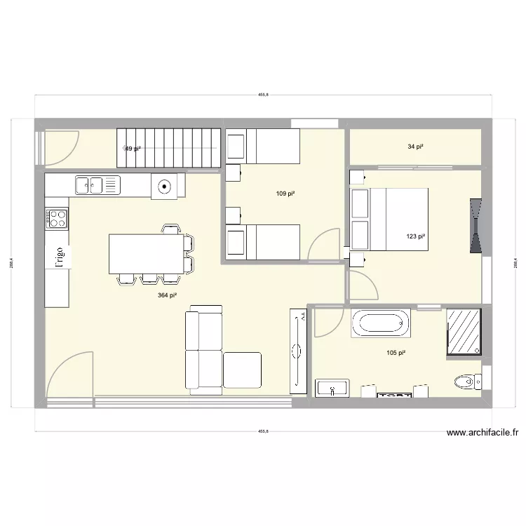 duplex rouge. Plan de 17 et 218 m² duplex rouge. Plan de 17 et 218 m²