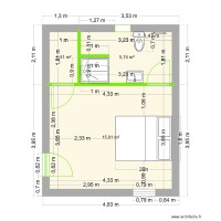 CHAMBRE DU FOND + SALLE DE BAIN