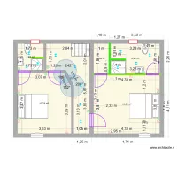 CHAMBRE DU FOND + SALLE DE BAIN