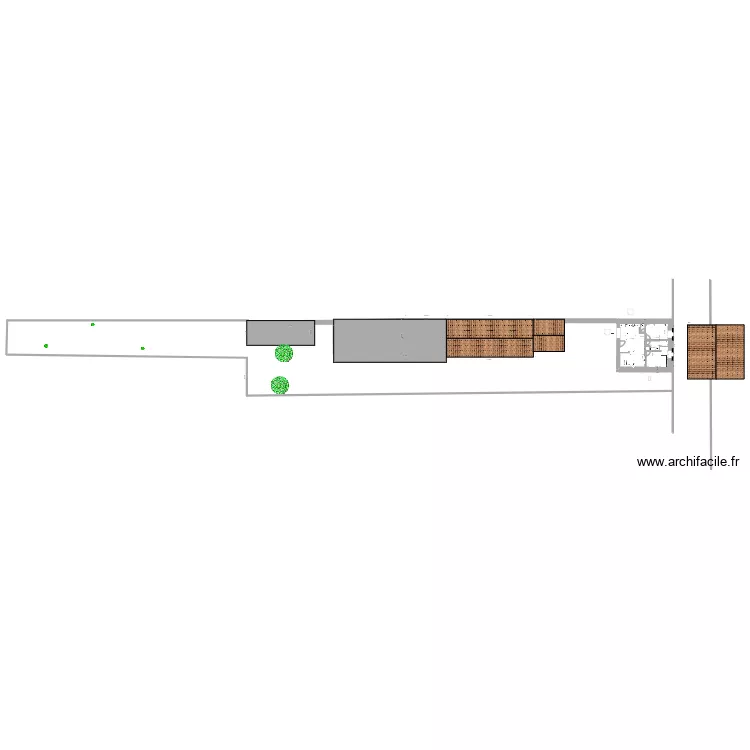 PLAN Fa&ccedil;ades 2.4.1 avec int&eacute;rieur WC en Haut 2. Plan de 1  et 69 m²