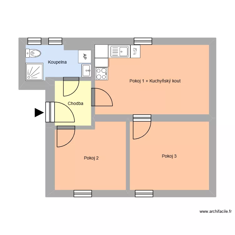 Sl&aacute;mova 71, byt 6. Plan de 10  et 166 m²