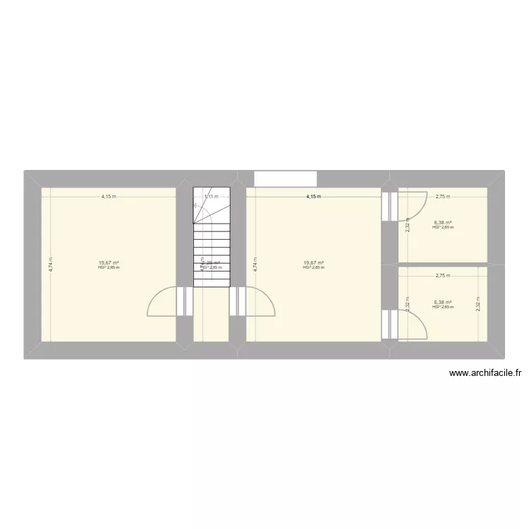 maison ferme. Plan de 5 pièces et 57 m² maison ferme. Plan de 5 pièces et 57 m²