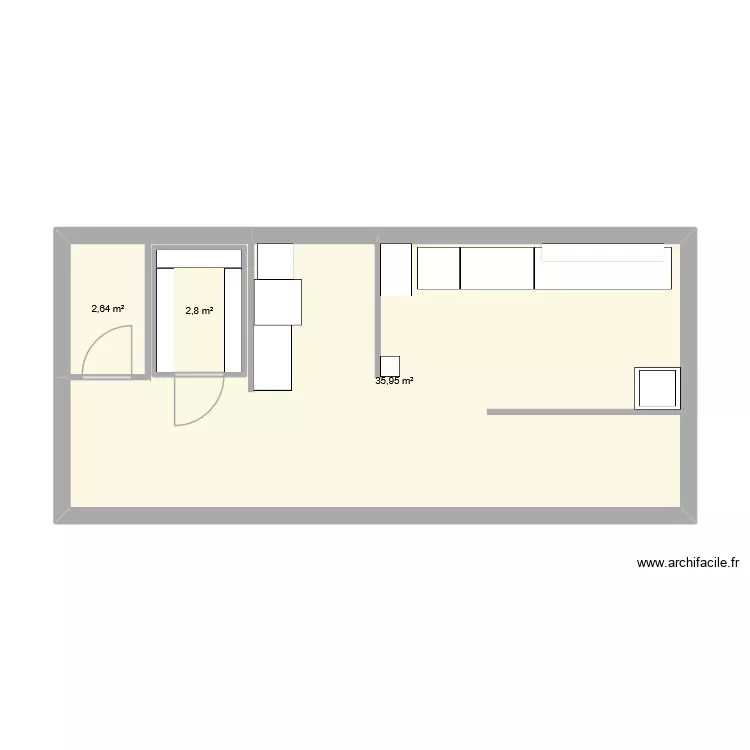 MCB 57. Plan de 3  et 45 m²