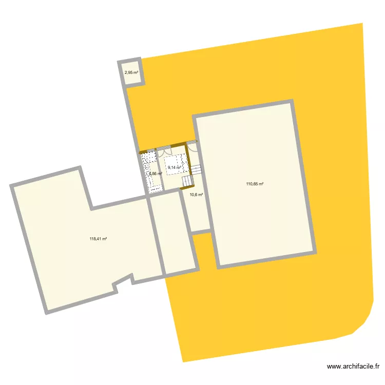 Tardy - Vendargues. Plan de 6 et 257 m² Tardy - Vendargues. Plan de 6 et 257 m²