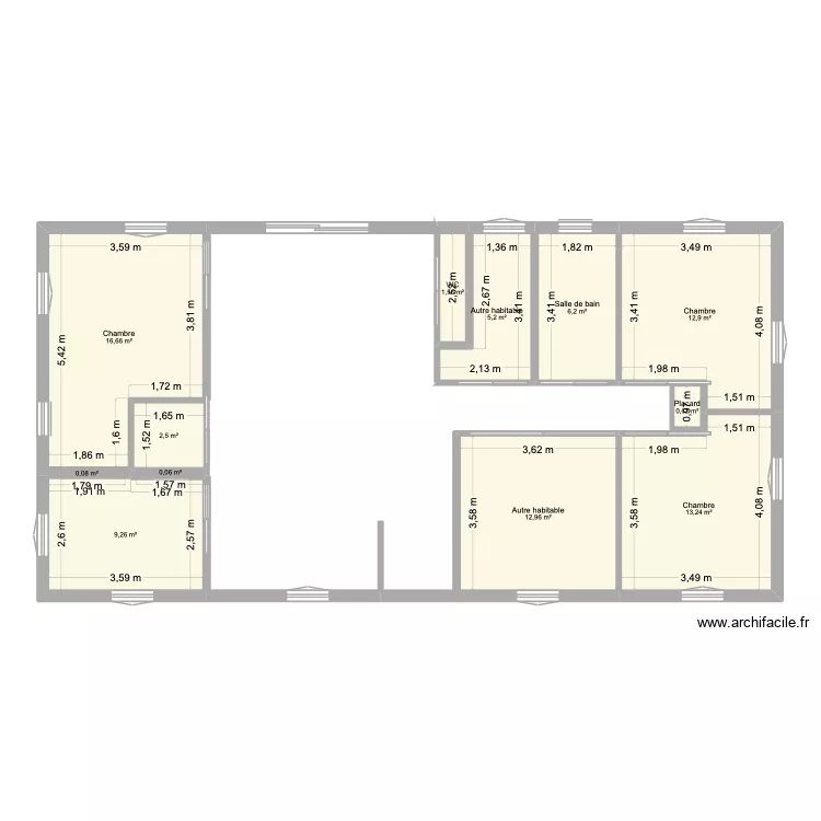 maison2. Plan de 12  et 81 m²
