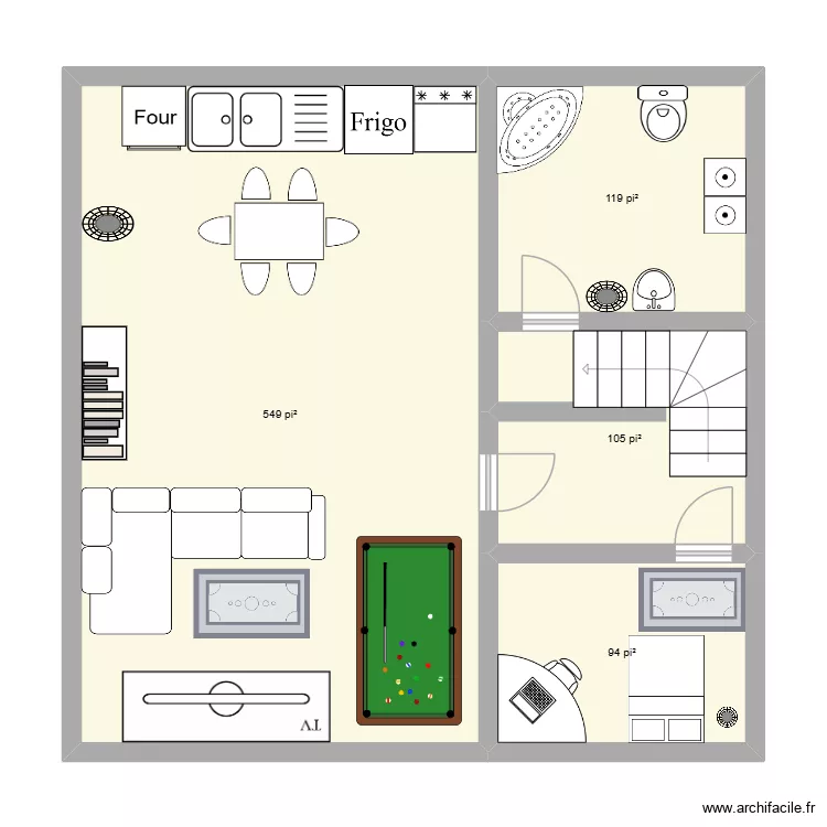 Projet. Plan de 4 pièces et 81 m² Projet. Plan de 4 pièces et 81 m²