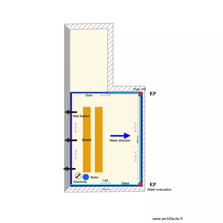 Eyzenkot. Plan de 2  et 23 m²