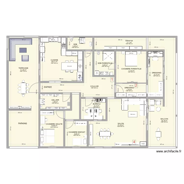 naoufalcm. Plan de 16  et 296 m²