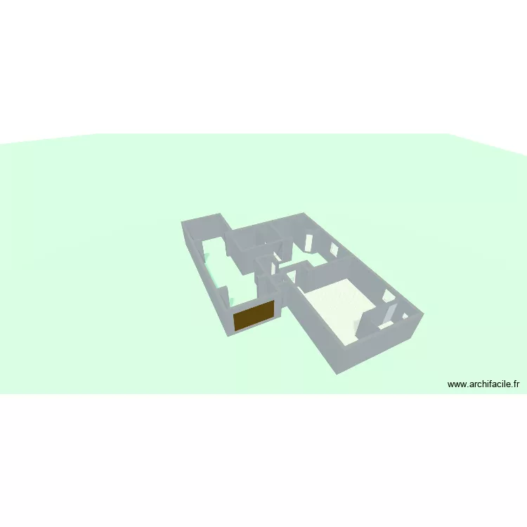 Home etage. Plan de 6 pièces et 57 m² Home etage. Plan de 6 pièces et 57 m²