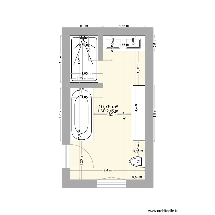 SDB Cora. Plan de 0 pièce et 0 m2