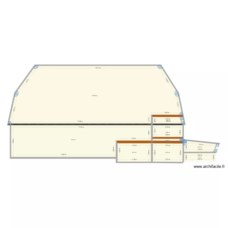 PLAN EN COUPE GRANGE. Plan de 8 Pièces et 233 m²