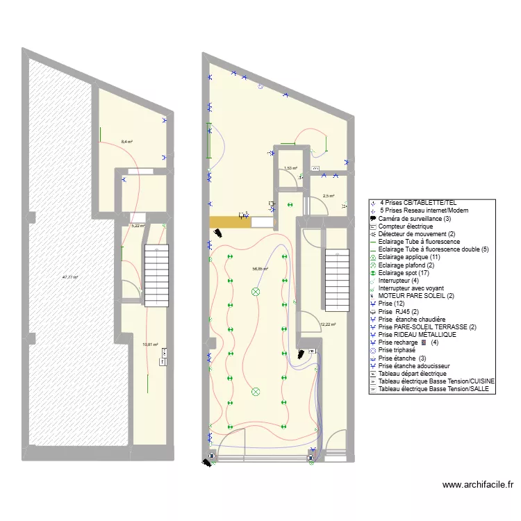 CHEZ ADRIEN PLAN POSITION. Plan de 8  et 145 m²