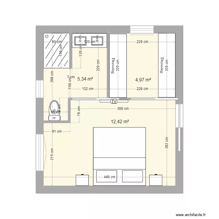 suite parentale. Plan de 