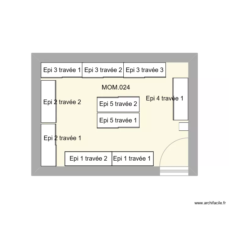 MOM.024. Plan de 1 Pièce et 12 m² MOM.024. Plan de 1 Pièce et 12 m²