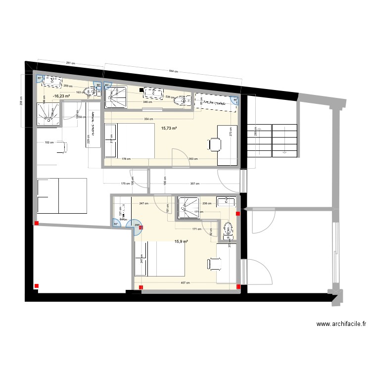 Plan 1er Chambres/2/2. Plan de 0 pièce et 0 m2