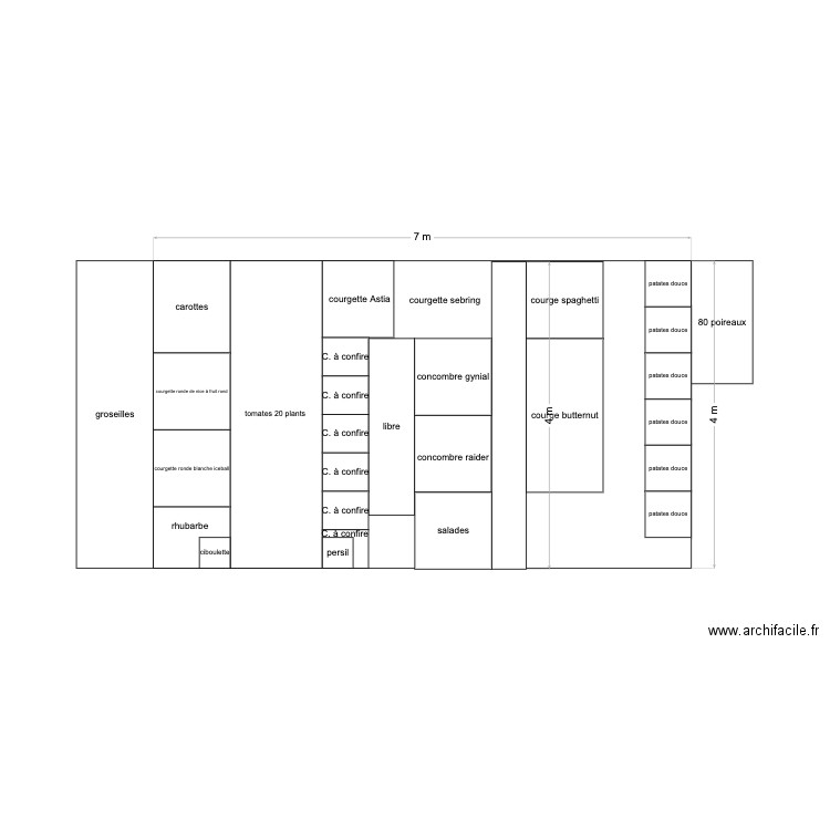 potager 2024. Plan de 0 pièce et 0 m2