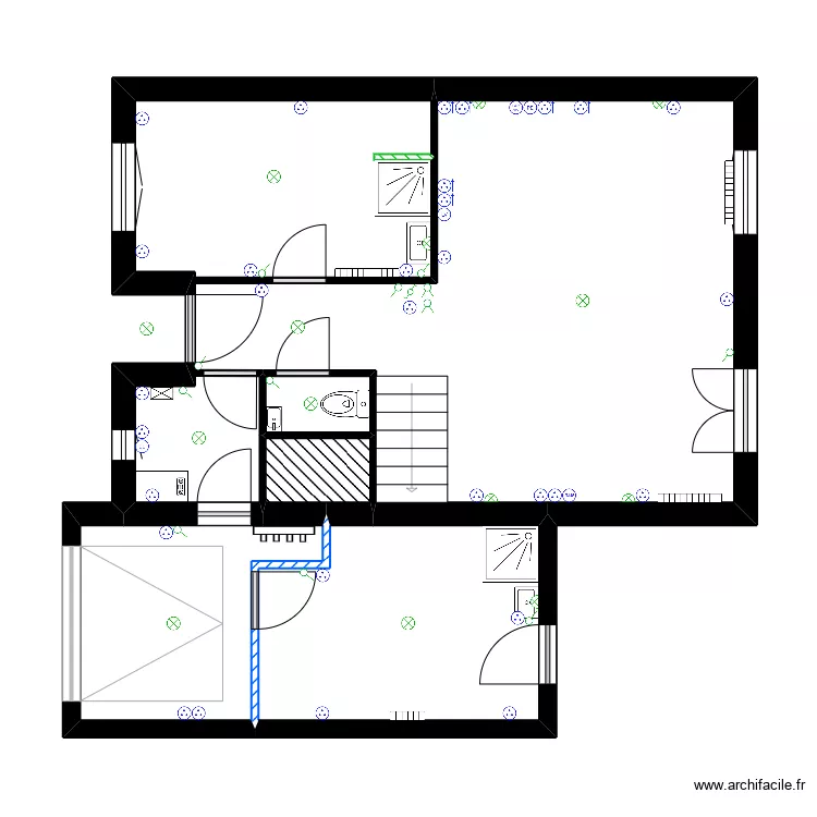 PROJET LECOMTE - PLAN RDC P1. Plan de 0 pièce et 0 m2