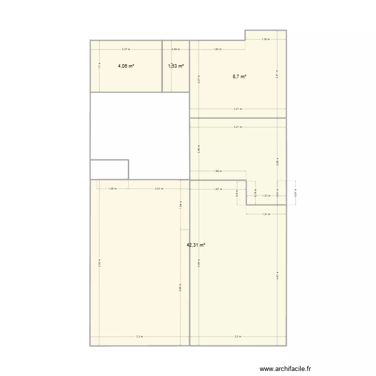 Lucie. Plan de 4 et 57 m² Lucie. Plan de 4 et 57 m²