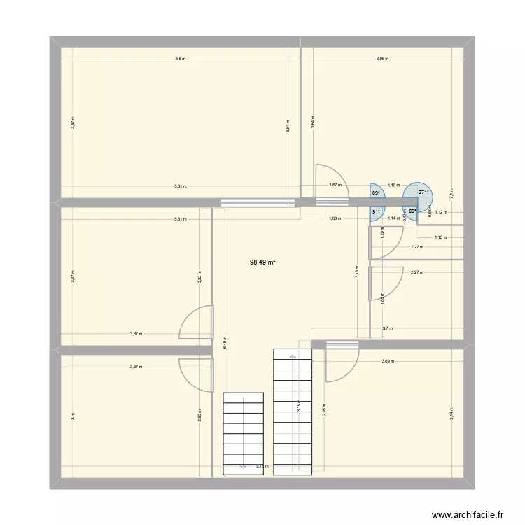 LESMENILS. Plan de 1 et 98 m² LESMENILS. Plan de 1 et 98 m²