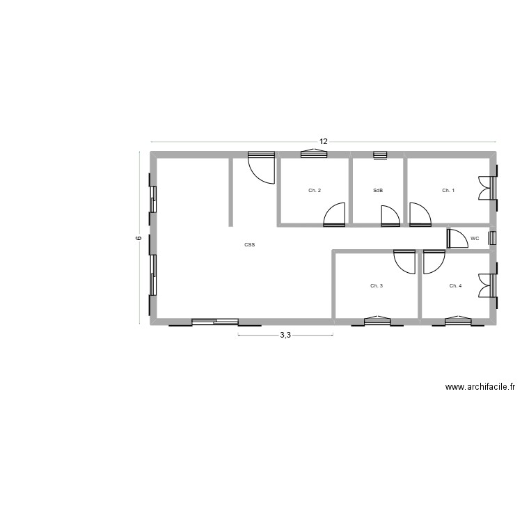 PLAN ÉLECTRIQUE 1. Plan de 7 pièces et 63 m2
