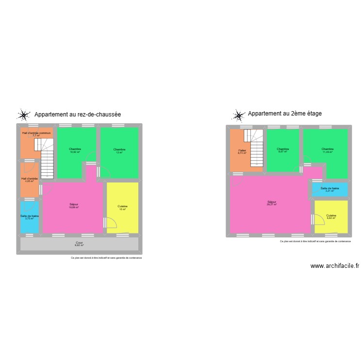 Pierreuse 18 . Plan de 14 pièces et 147 m2