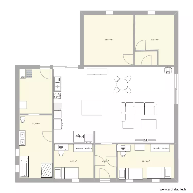 Plan surface nouveau essai. Plan de 6 et 76 m² Plan surface nouveau essai. Plan de 6 et 76 m²