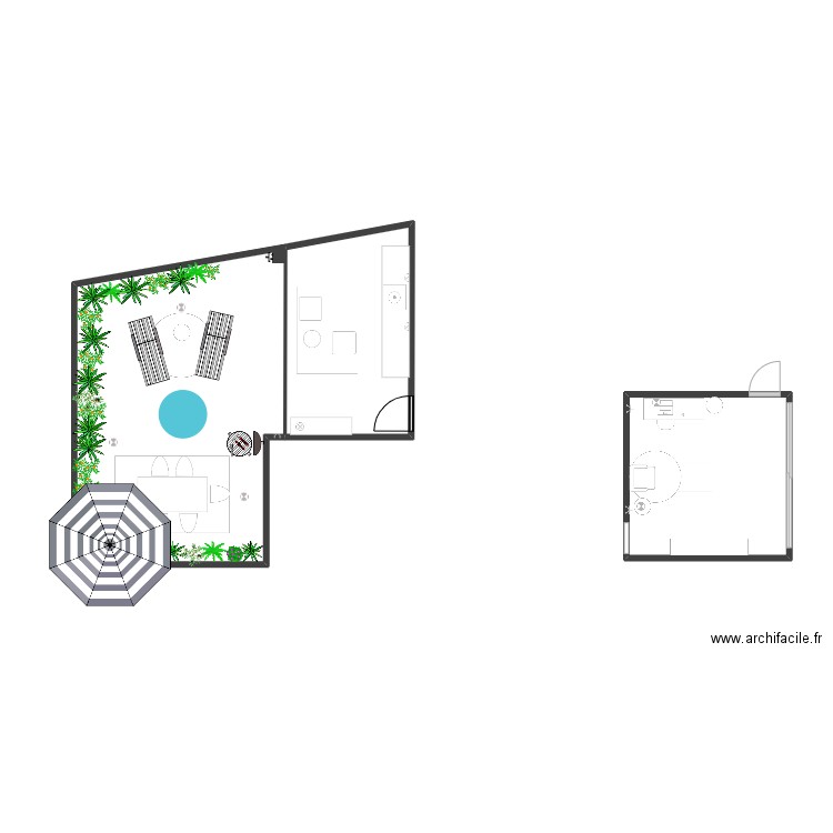 Casa Marta Arnau. Plan de 3 pièces et 56 m2