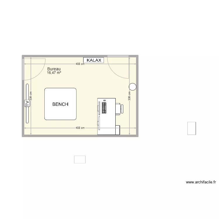 bureau Herv&eacute; . Plan de 