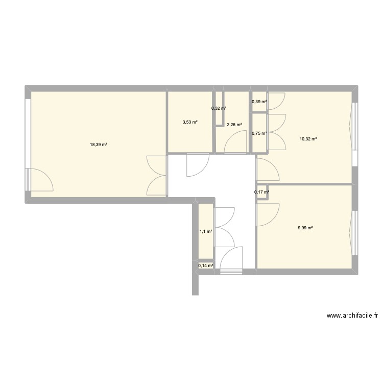 FAVREJLSIMONETC. Plan de 11 pièces et 47 m2