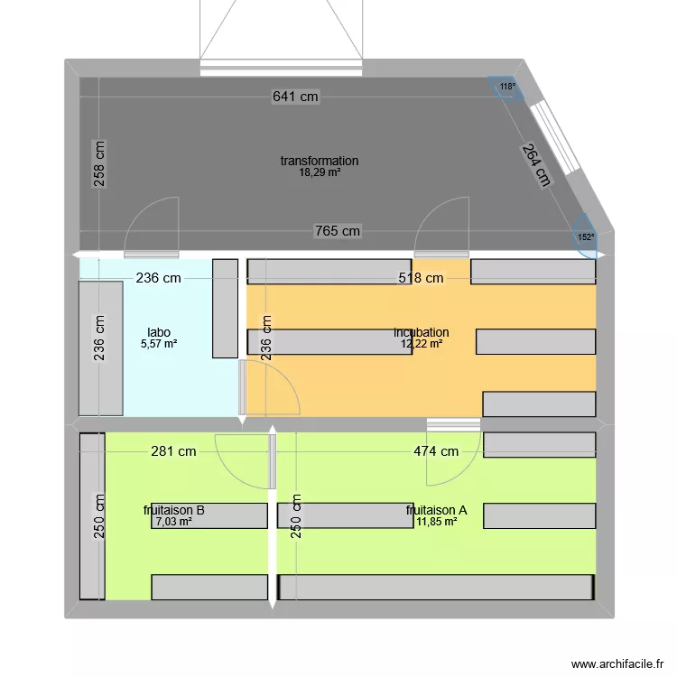 champignonni&egrave;re chalet. Plan de 