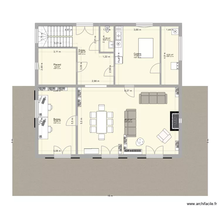 bb-essai-02. Plan de 7 Pièces et 116 m²