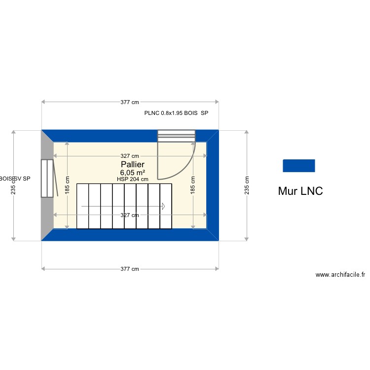 ML25011067. Plan de 1 pièce et 6 m2