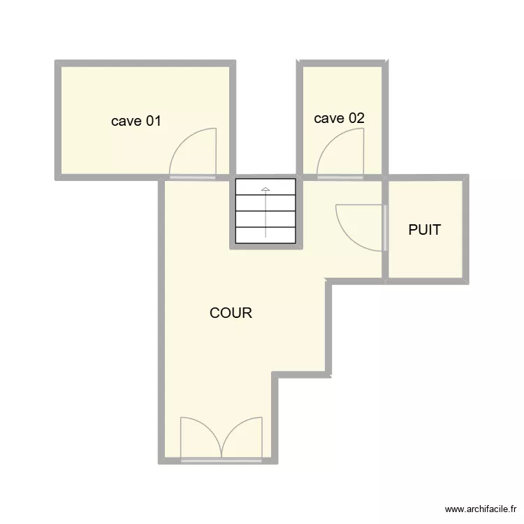 BAGNOL COMMUN RDC. Plan de 5  et 23 m²
