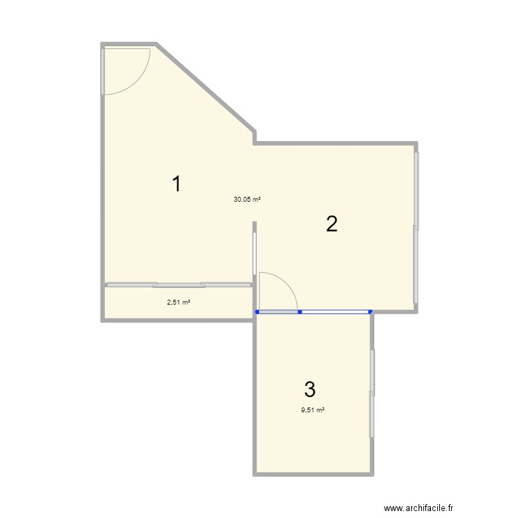 Camcom - Bureau 45m² Projet 2. Plan de 0 pièce et 0 m2