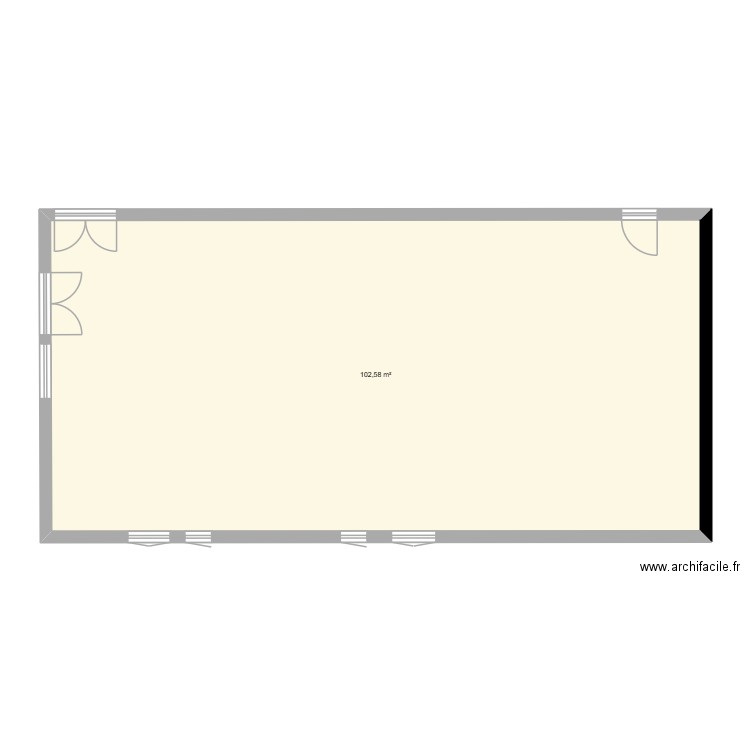 technologie. Plan de 1 pièce et 103 m2