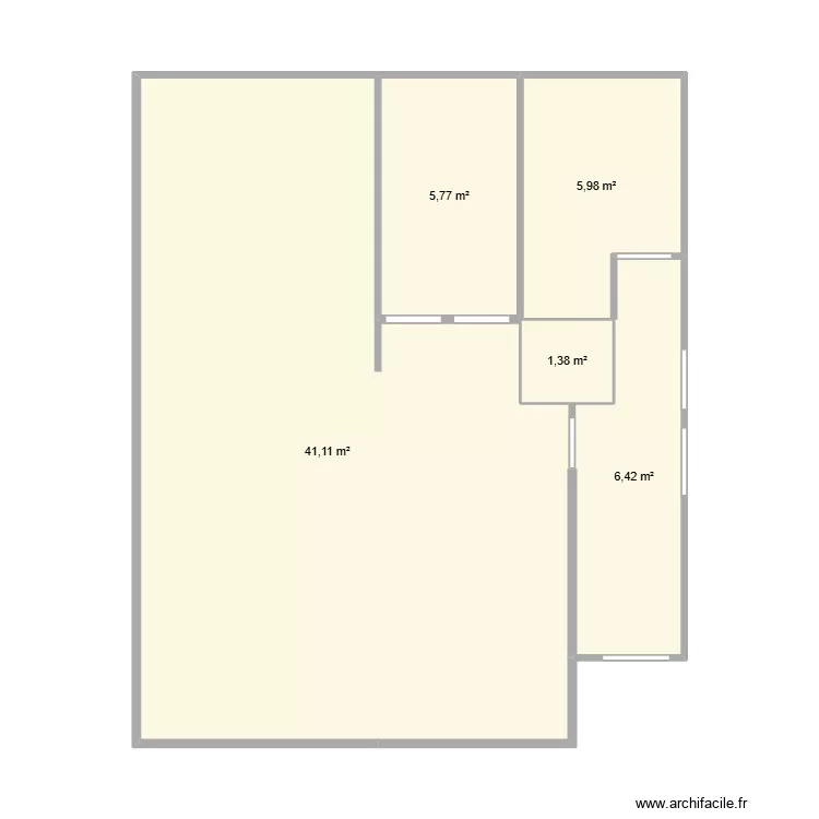 CHENE 2 modif. Plan de 5  et 61 m²