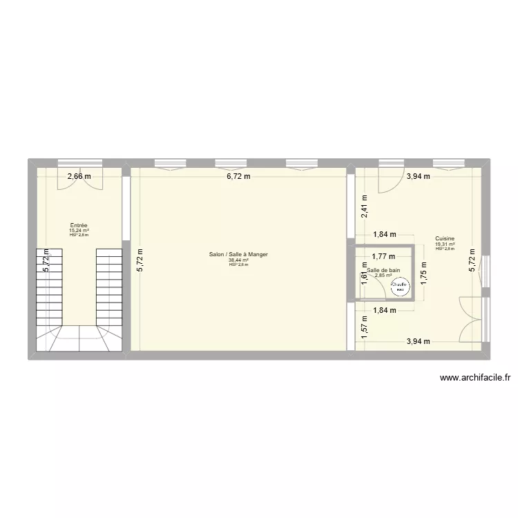 BERTHIER/VERON RDC. Plan de 