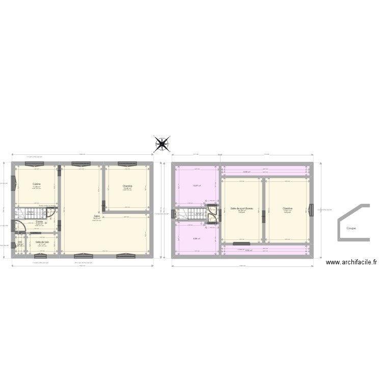 ML24003011 OUTREBON. Plan de 14 pièces et 138 m2